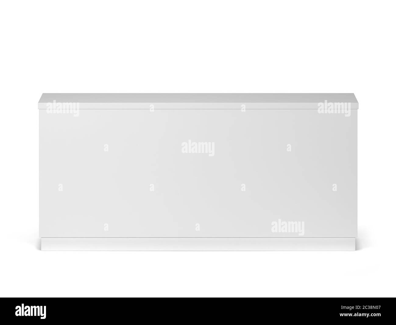Contatore vuoto in piedi mockup. illustrazione 3d isolata su sfondo bianco Foto Stock Contatore vuoto in piedi mockup. illustrazione 3d isolata su sfondo bianco Foto Stock