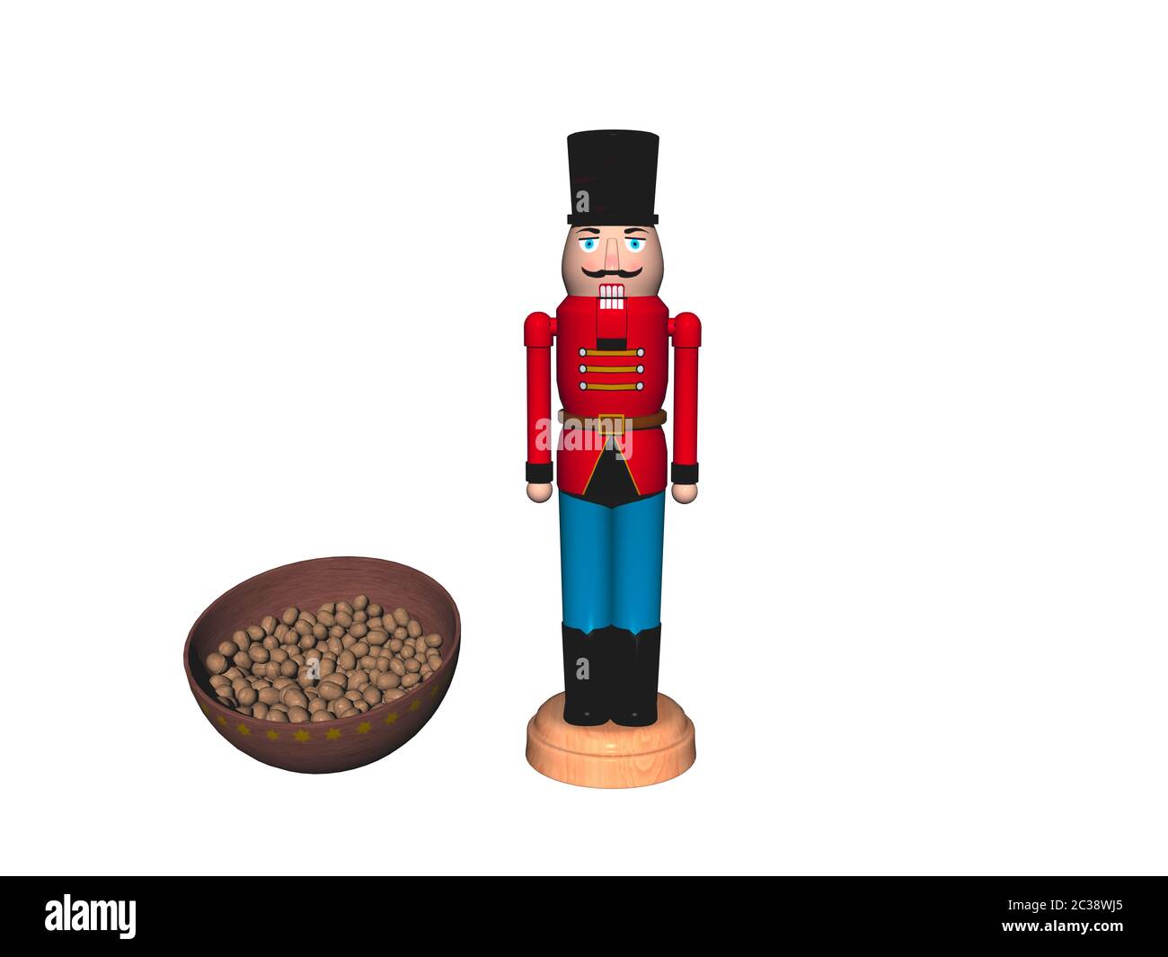 nutcracker colorato di legno come un soldato Foto Stock
