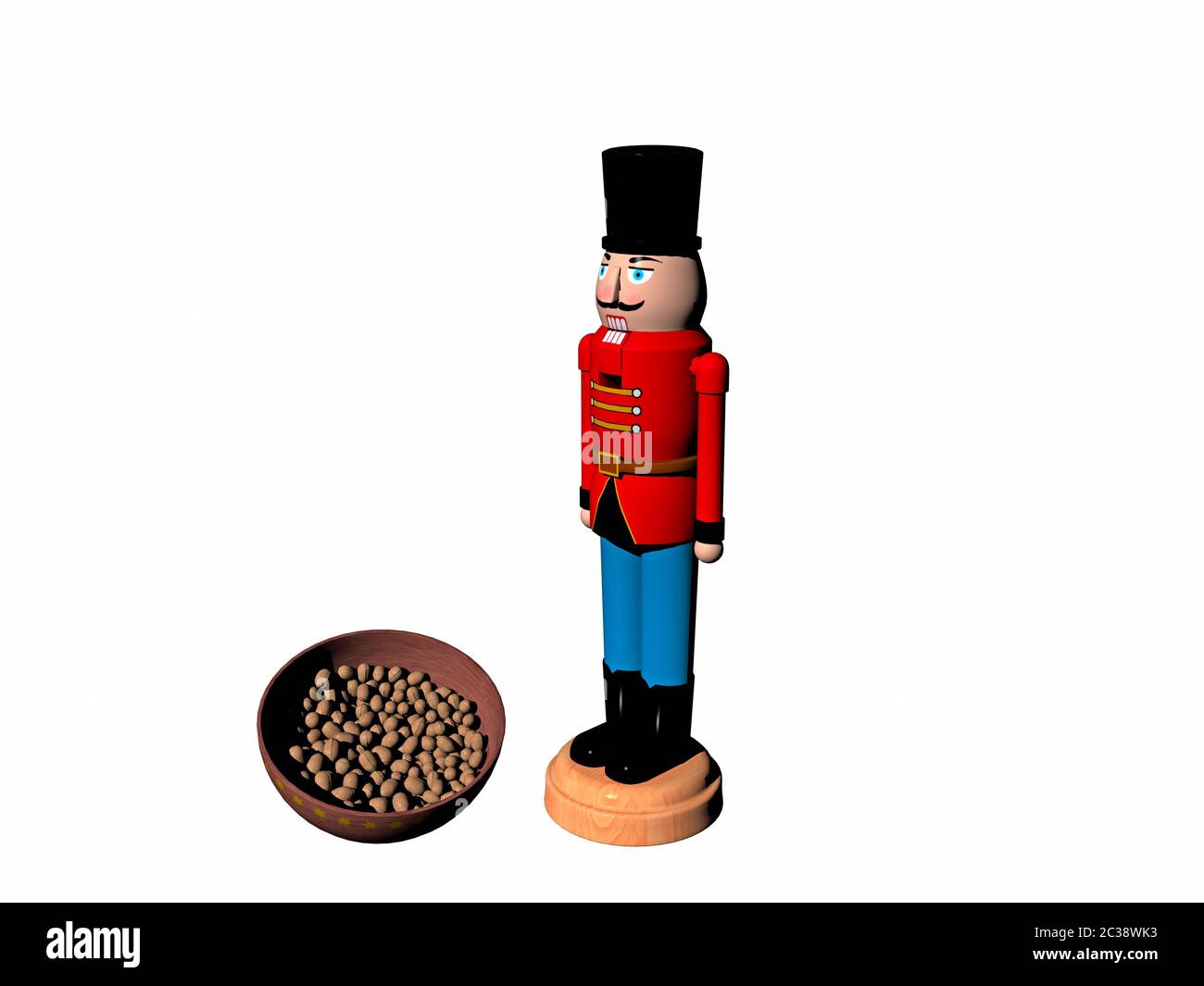 nutcracker colorato di legno come un soldato Foto Stock