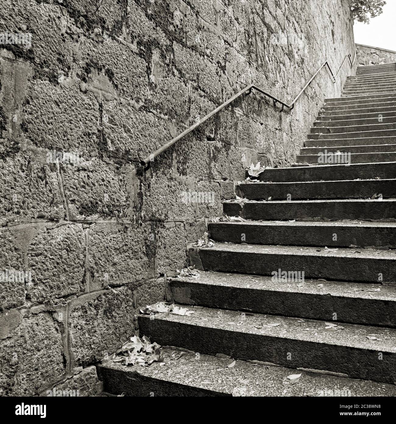 Scale nella storica Città Vecchia di Karlovy Vary nella Repubblica Ceca Foto Stock