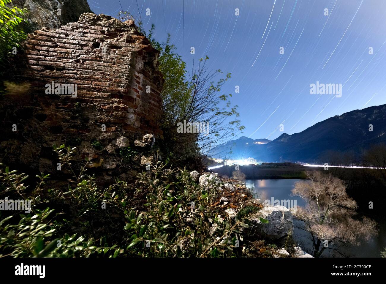 Rovine del castello medievale di Corvara. San Viterbo, Provincia di Viterbo, Lazio, Italia. Foto Stock