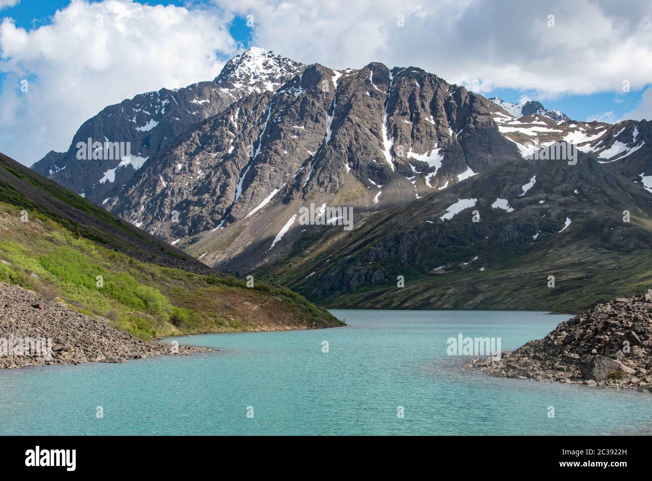 Acque turchesi glaciali del lago Eagle Foto Stock