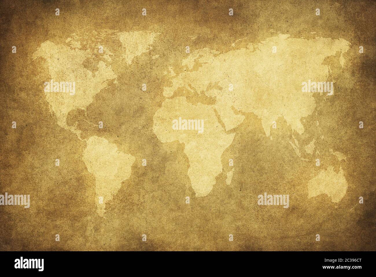 Grunge mappa del mondo Foto Stock