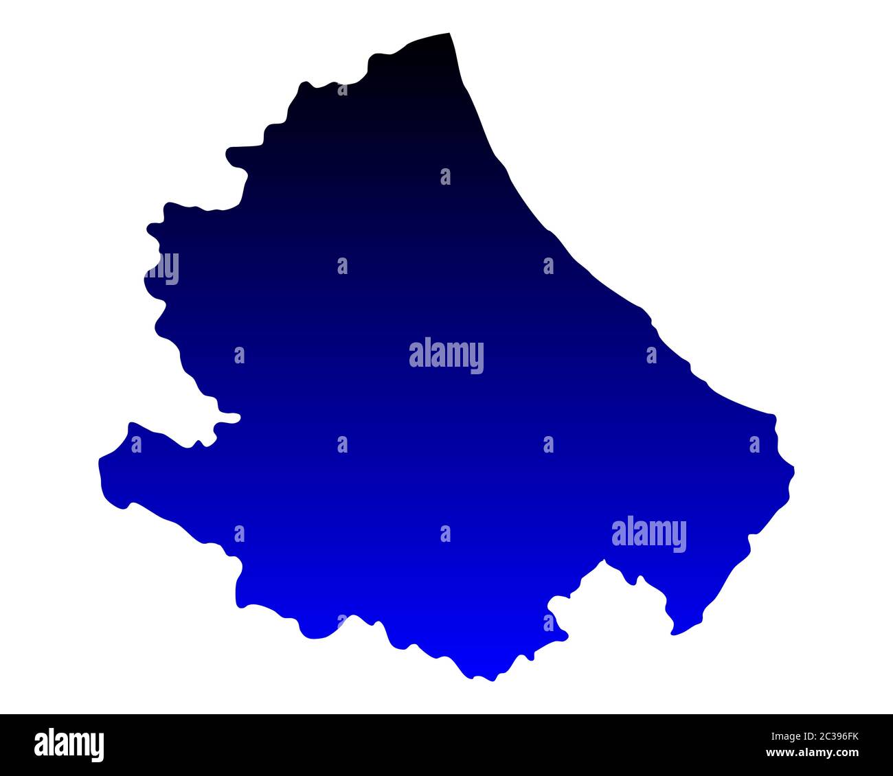 Mappa di Abruzzo Foto Stock