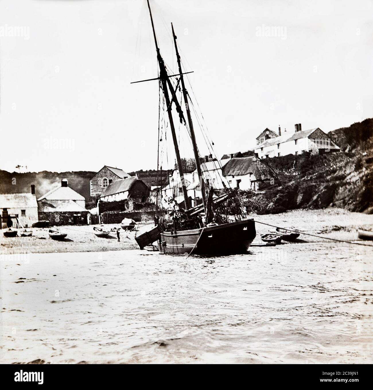 Città, città e mare italiane intorno al 1900, tra cui Napoli e Pompei Foto Stock