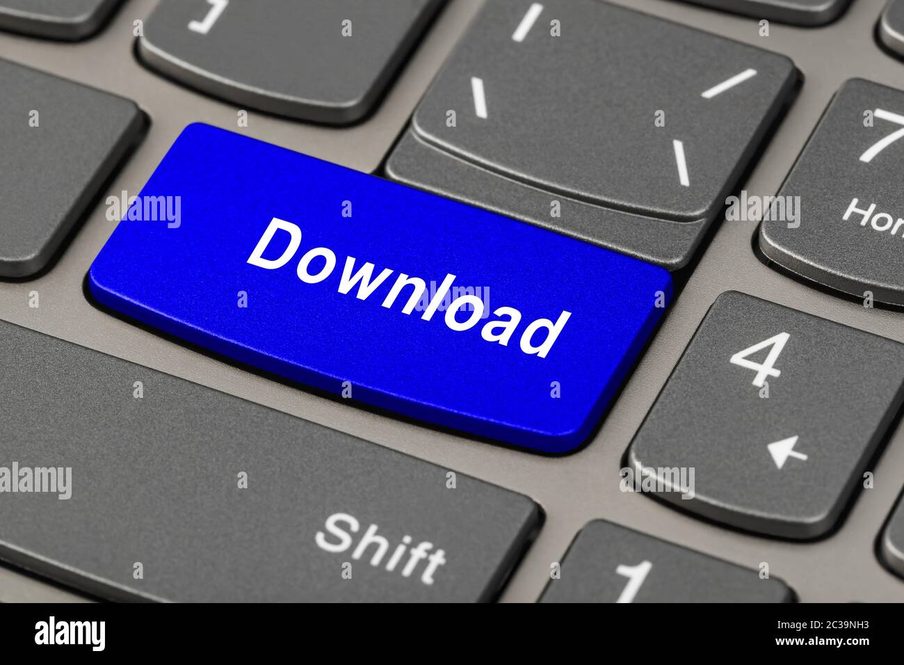 Computer tastiera notebook con chiave di Download Foto Stock