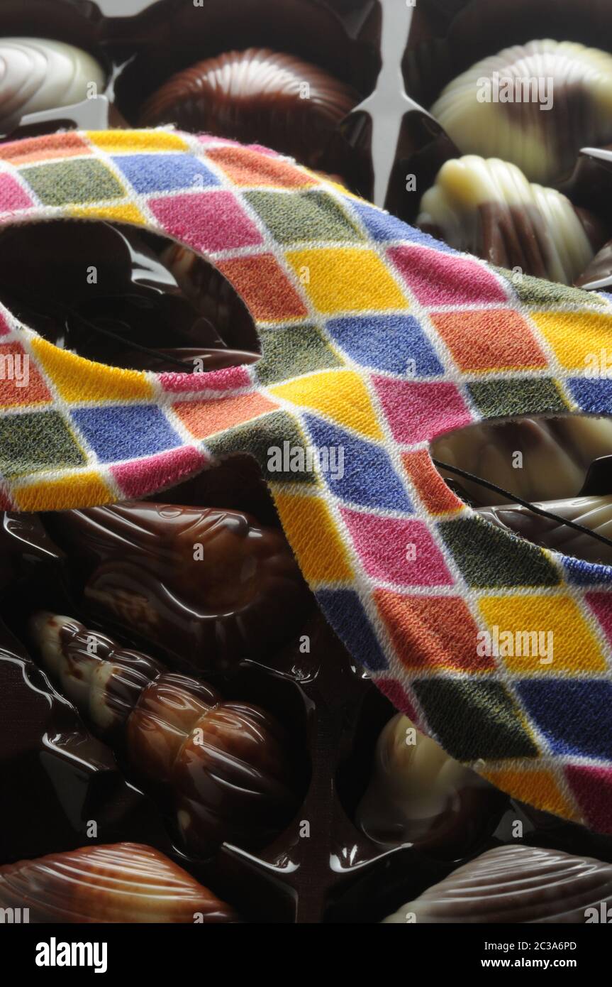 In prossimità di una scatola di cioccolatini Foto Stock