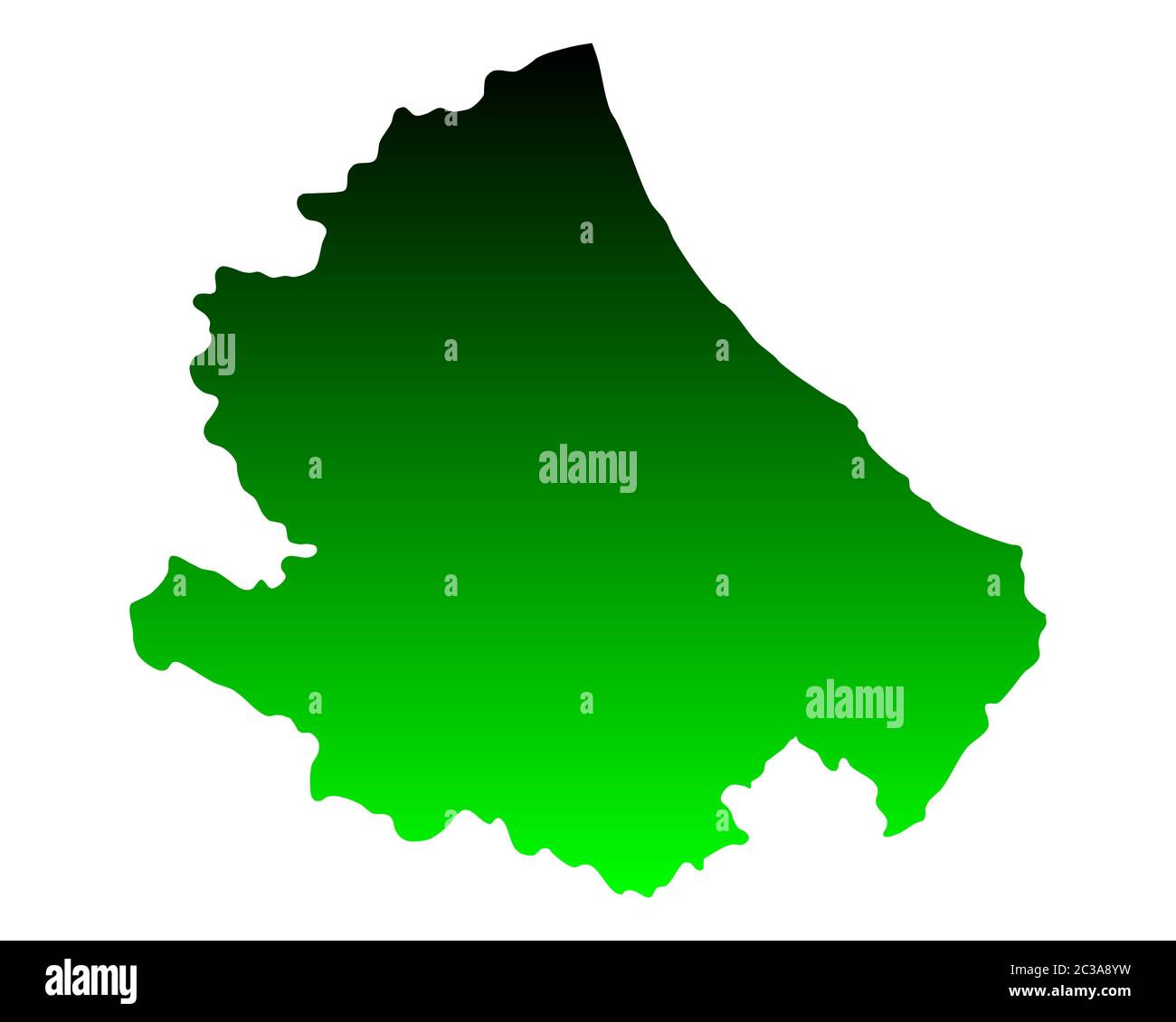 Mappa di Abruzzo Foto Stock
