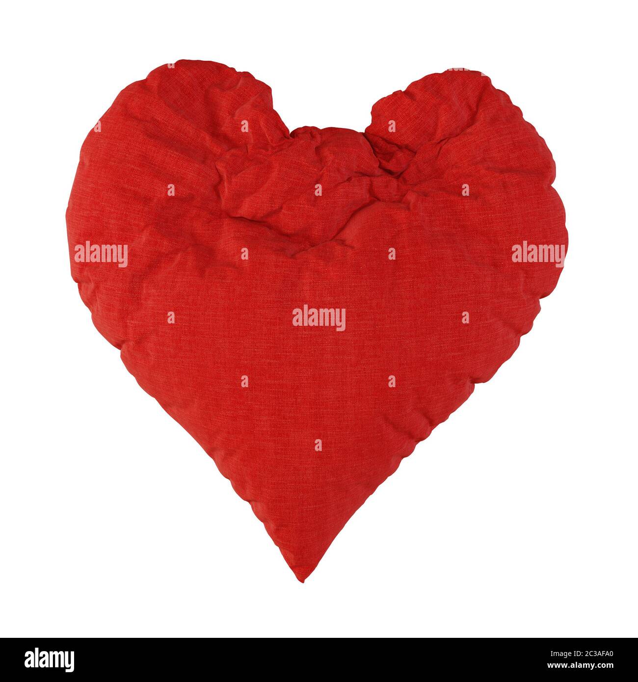 Rosso morbido cuore 3d rendering Foto Stock