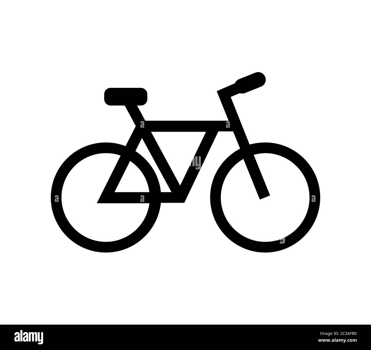 icona bicicletta illustrata in vettore su sfondo bianco Foto Stock