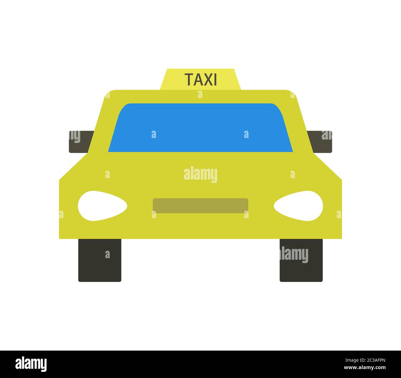 icona taxi illustrata in vettore su sfondo bianco Foto Stock