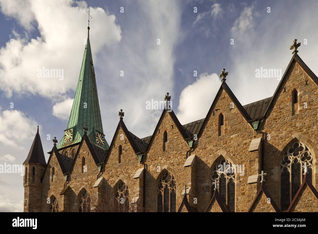 Chiesa parrocchiale cattolica di San Maurizio, Niederwenigern, Hattingen, Ruhr, Germania, Europa Foto Stock