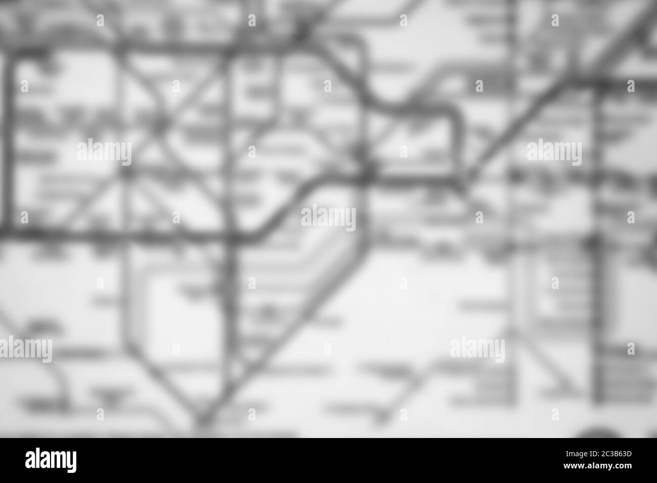 Sfondo della mappa della metropolitana di Londra sfocato Foto Stock