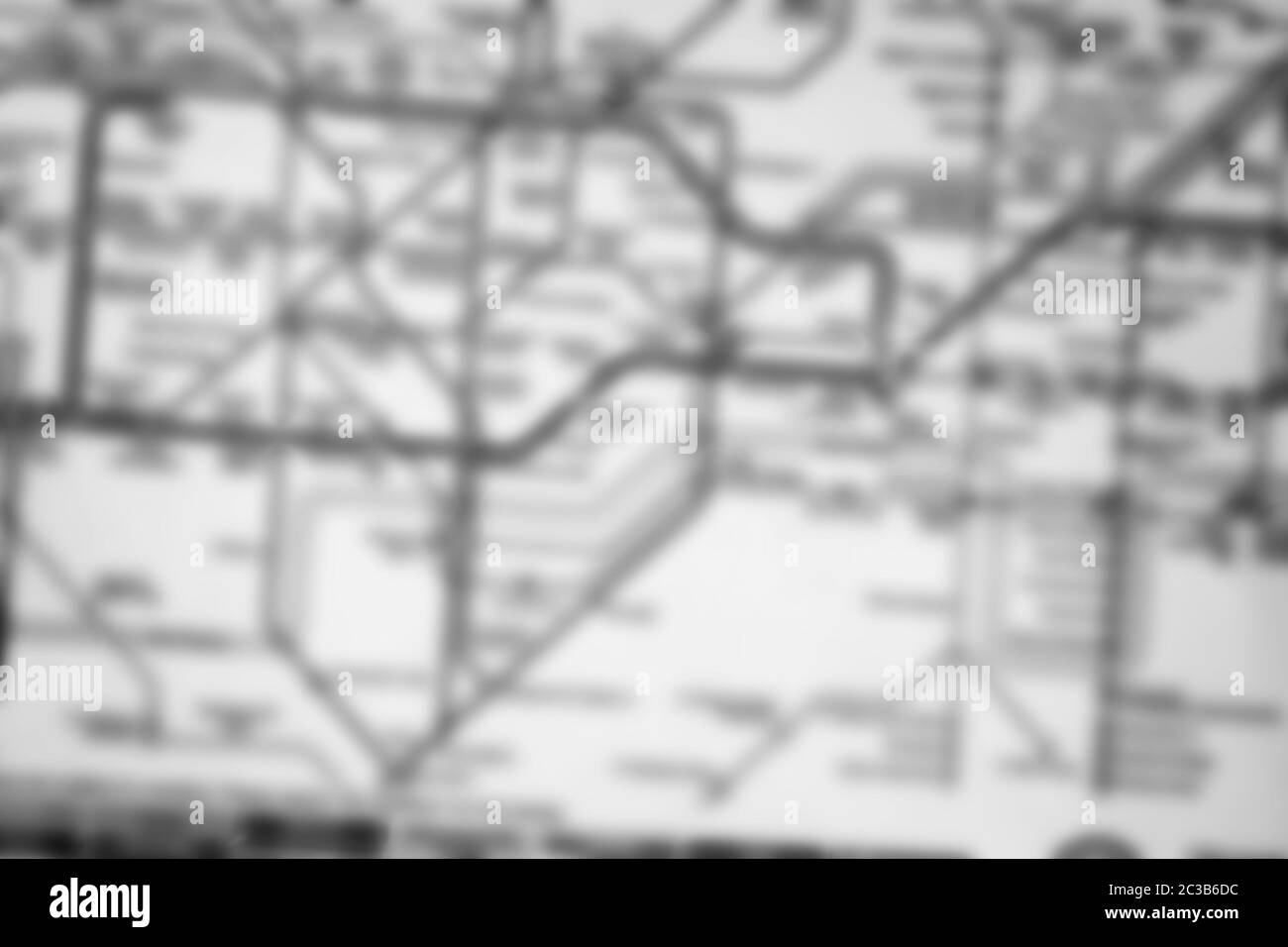 Sfondo della mappa della metropolitana di Londra sfocato Foto Stock