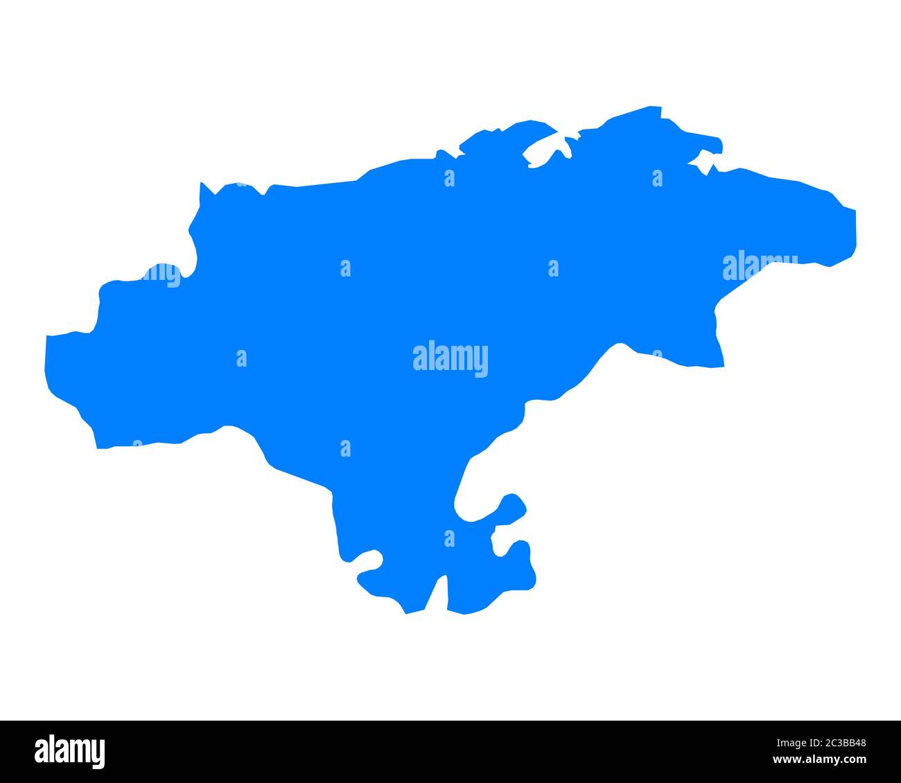 Mappa di Cantabria Foto Stock