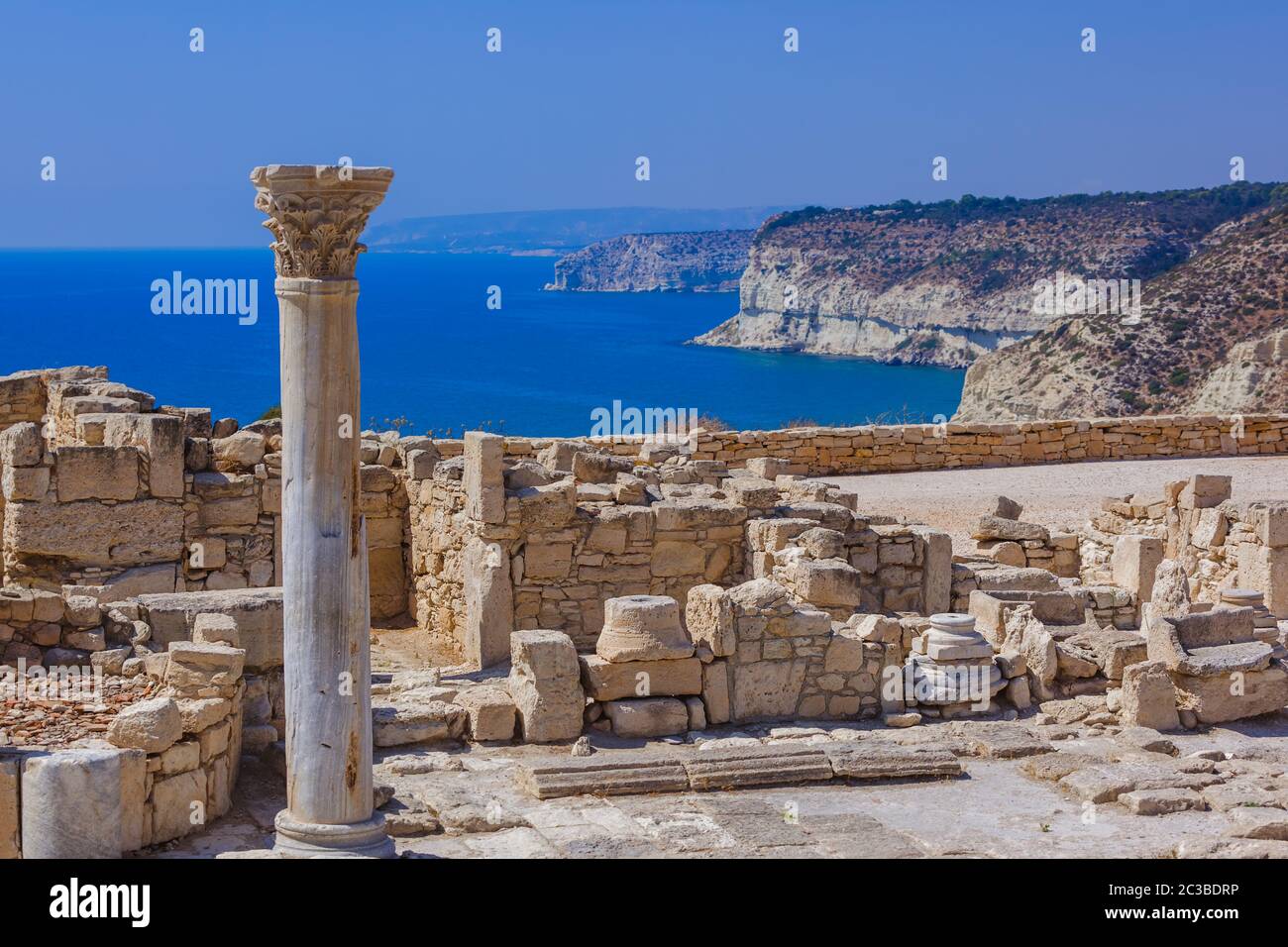 Antico sito archeologico di Kourion a Limassol Cipro Foto Stock