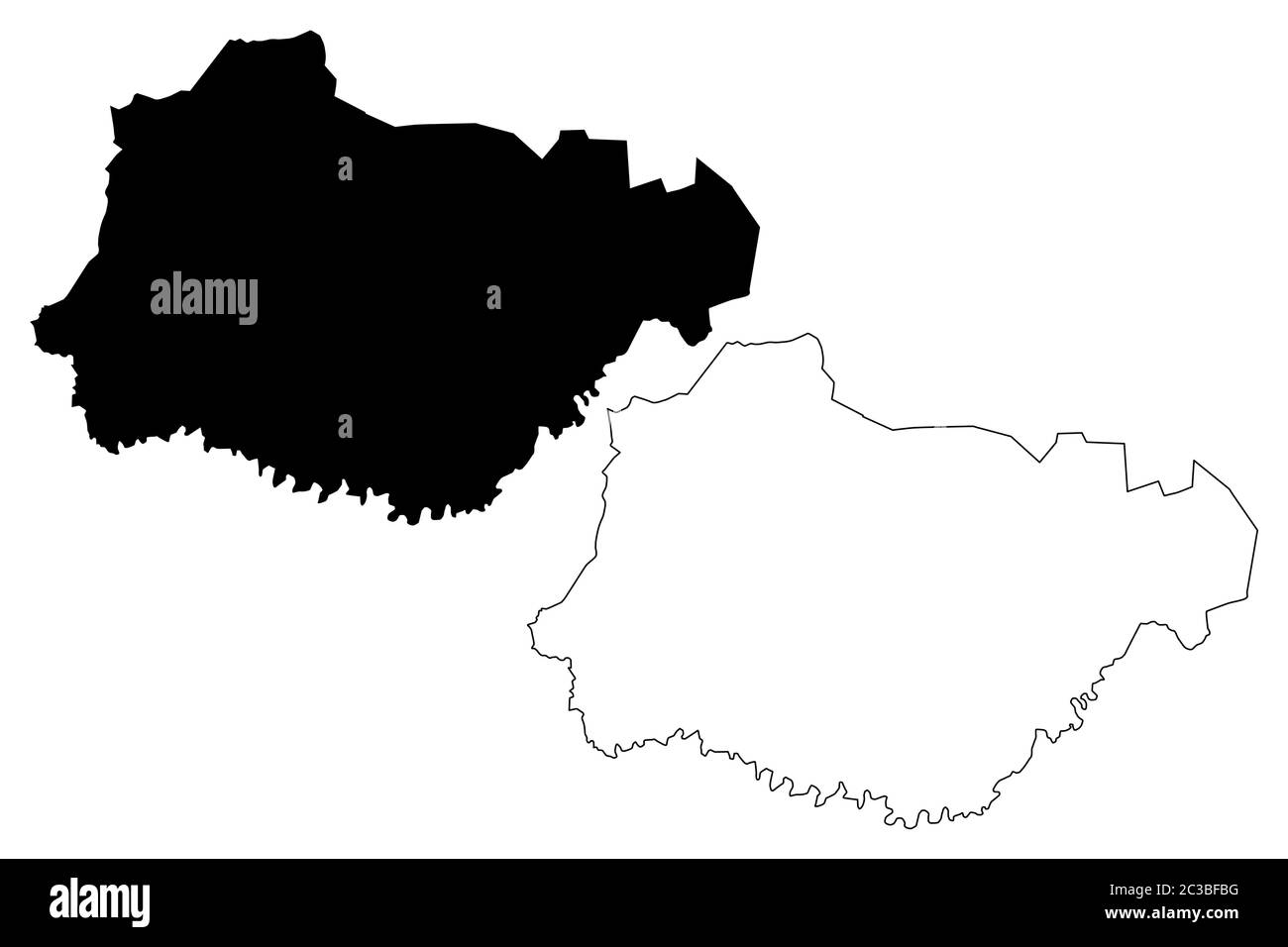 San Jose del Monte City (Repubblica delle Filippine, Regione di Luzon Centrale) mappa illustrazione vettoriale, abbozzamento Città di San Jose del Monte mappa Illustrazione Vettoriale