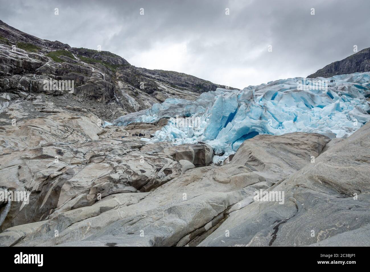 Nigardsbreen, ghiacciaio di Jostedalsbreen in Norvegia, agosto 2018 Foto Stock