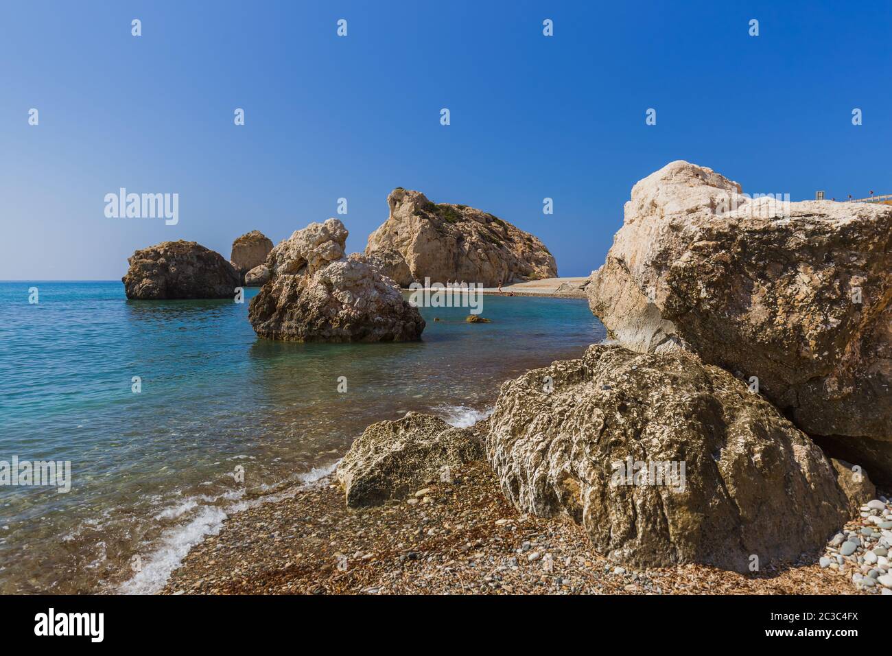 Roccia di Afrodite a Paphos Cipro Foto Stock