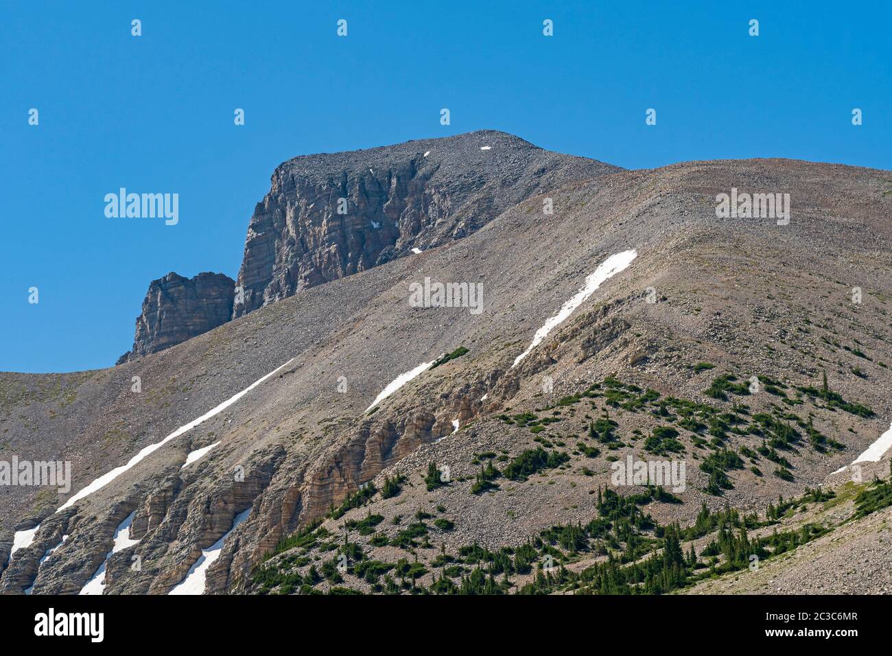 Spettacolare Wheeler Peak nel Great Basin Desert nel Great Basin National Park in Nevada Foto Stock