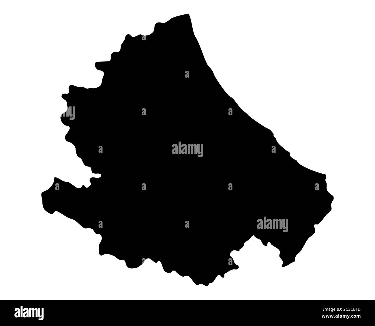 Mappa di Abruzzo Foto Stock