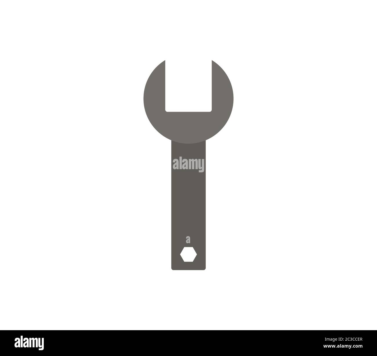 icona chiave illustrata nel vettore su sfondo bianco Foto Stock