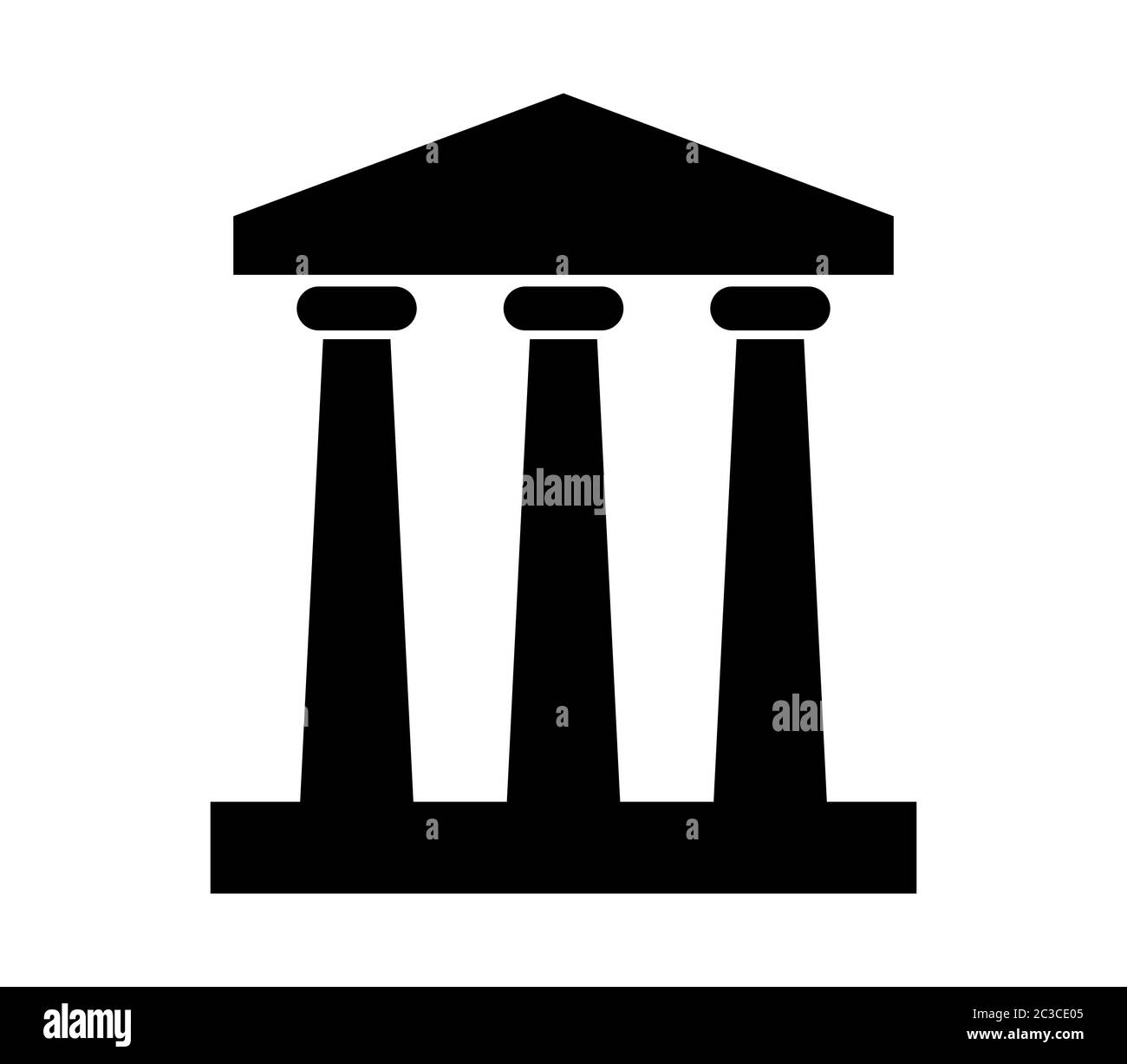 icona tempio illustrata in vettore su sfondo bianco Foto Stock