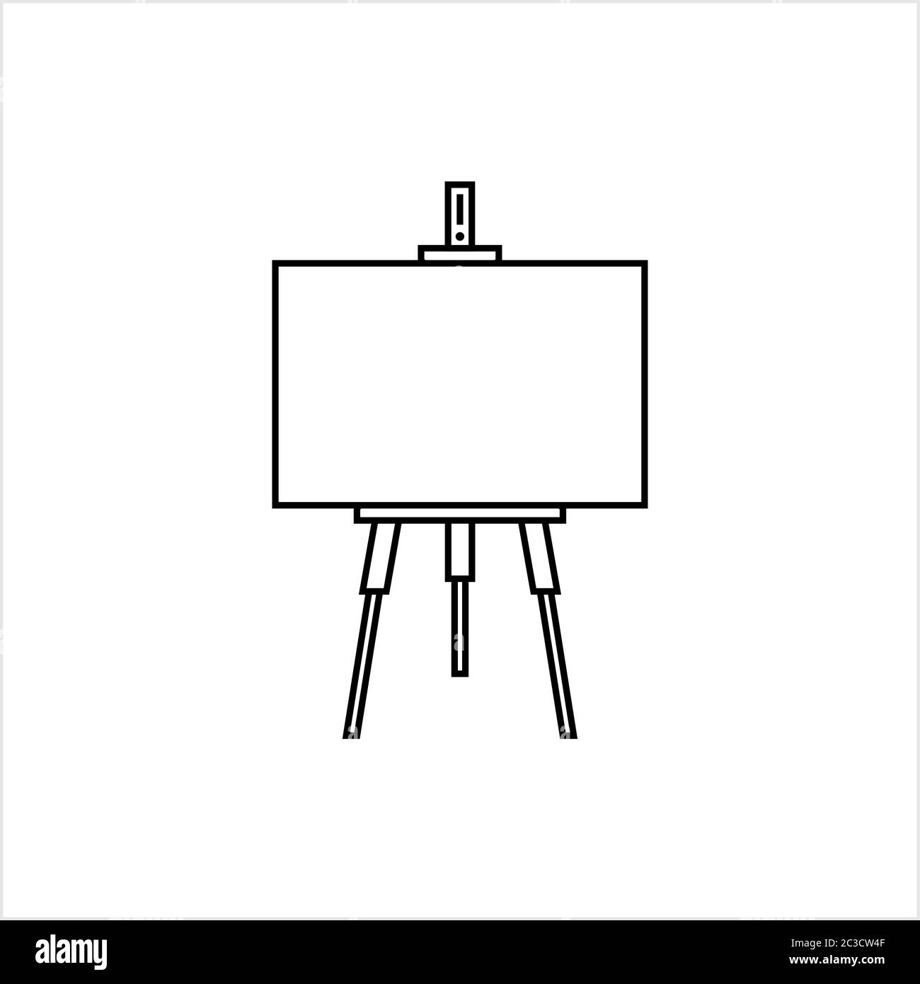 Icona di easel, Easel Vector Art Illustration Illustrazione Vettoriale