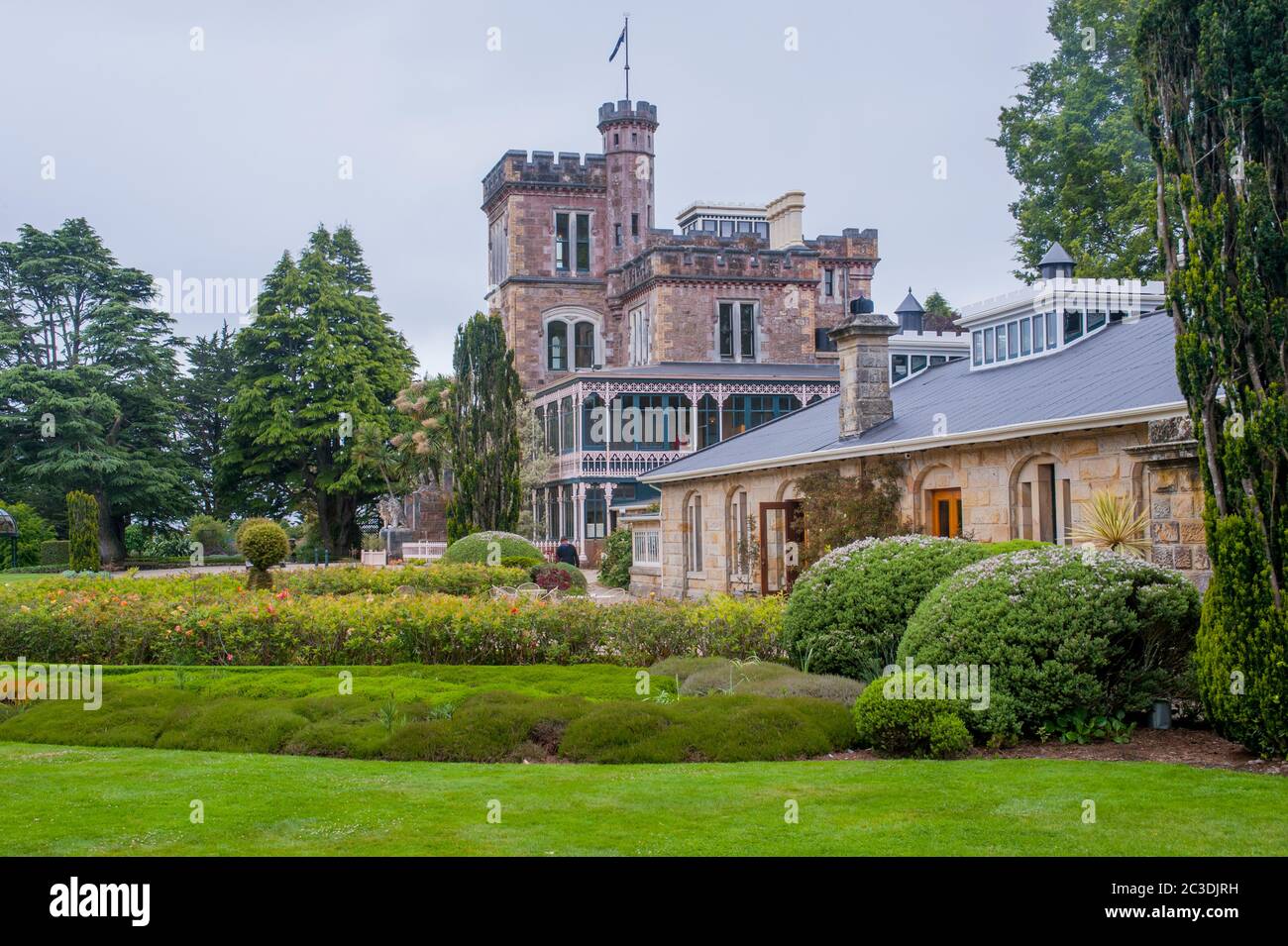 Il Castello di Larnach vicino a Dunedin sull'isola del Sud in Nuova Zelanda. Foto Stock