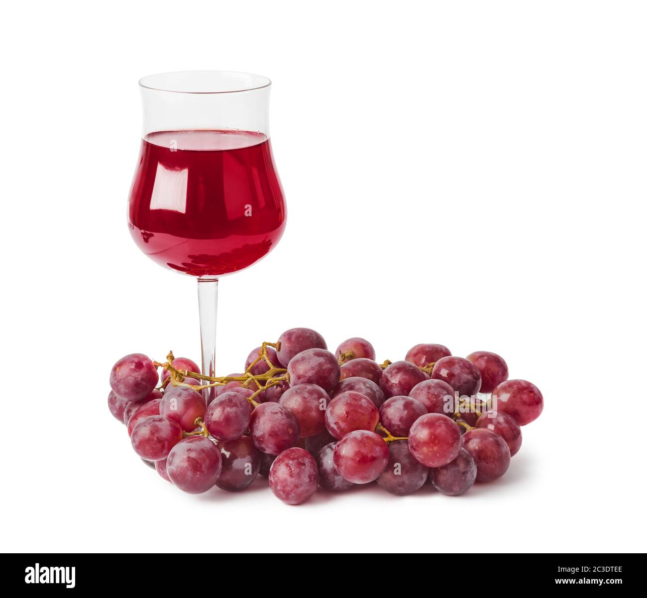 Bicchiere da vino e uva Foto Stock