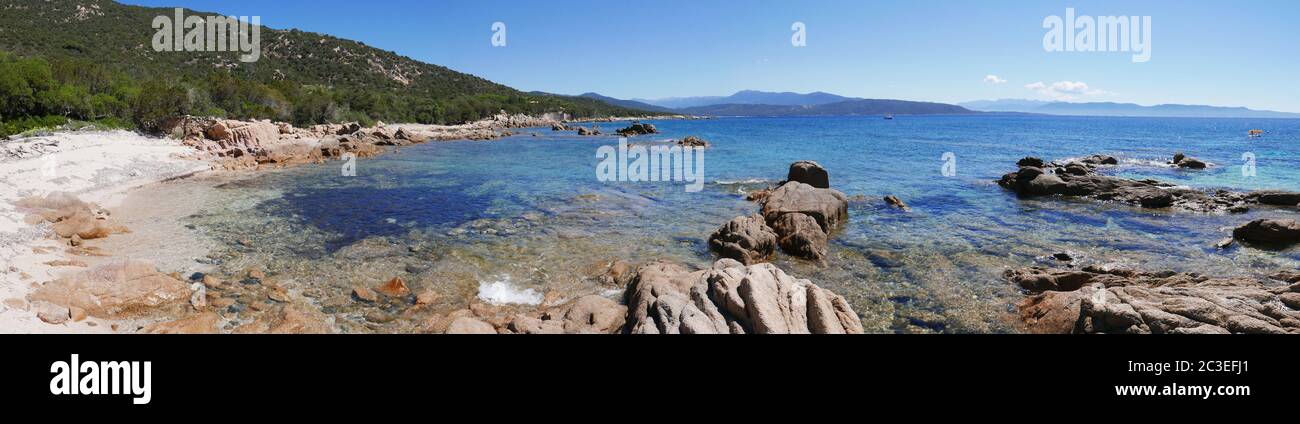 Corsica del Sud, vacanze in acqua sull'isola di bellezza. Foto Stock