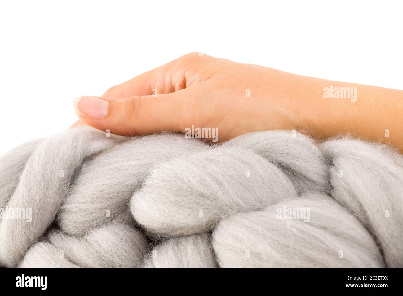 Sciarpe di lana merino. Foto Stock