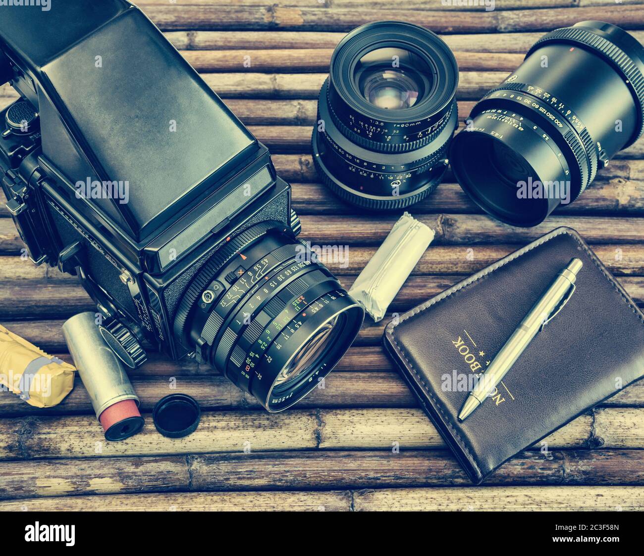 Telecamera analogica di medio formato Foto Stock