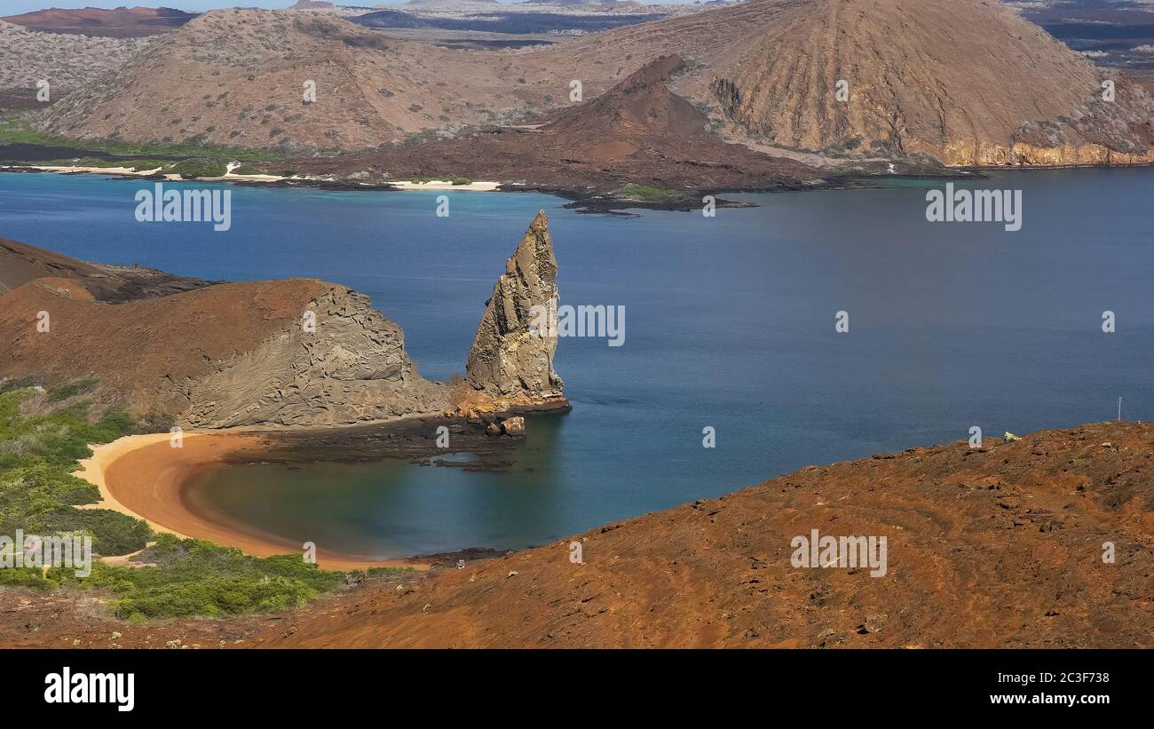 foto di roccia di pinnacolo nelle isole galapagos Foto Stock