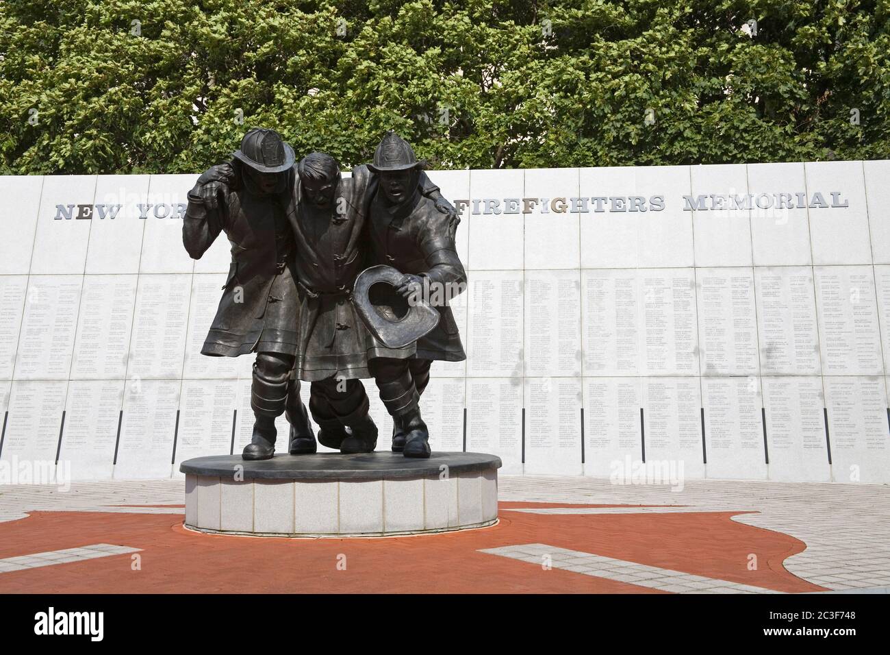 Monumento commemorativo ai vigili del fuoco di New York, Empire state Plaza, state Capitol, Albany, New York state, USA Foto Stock
