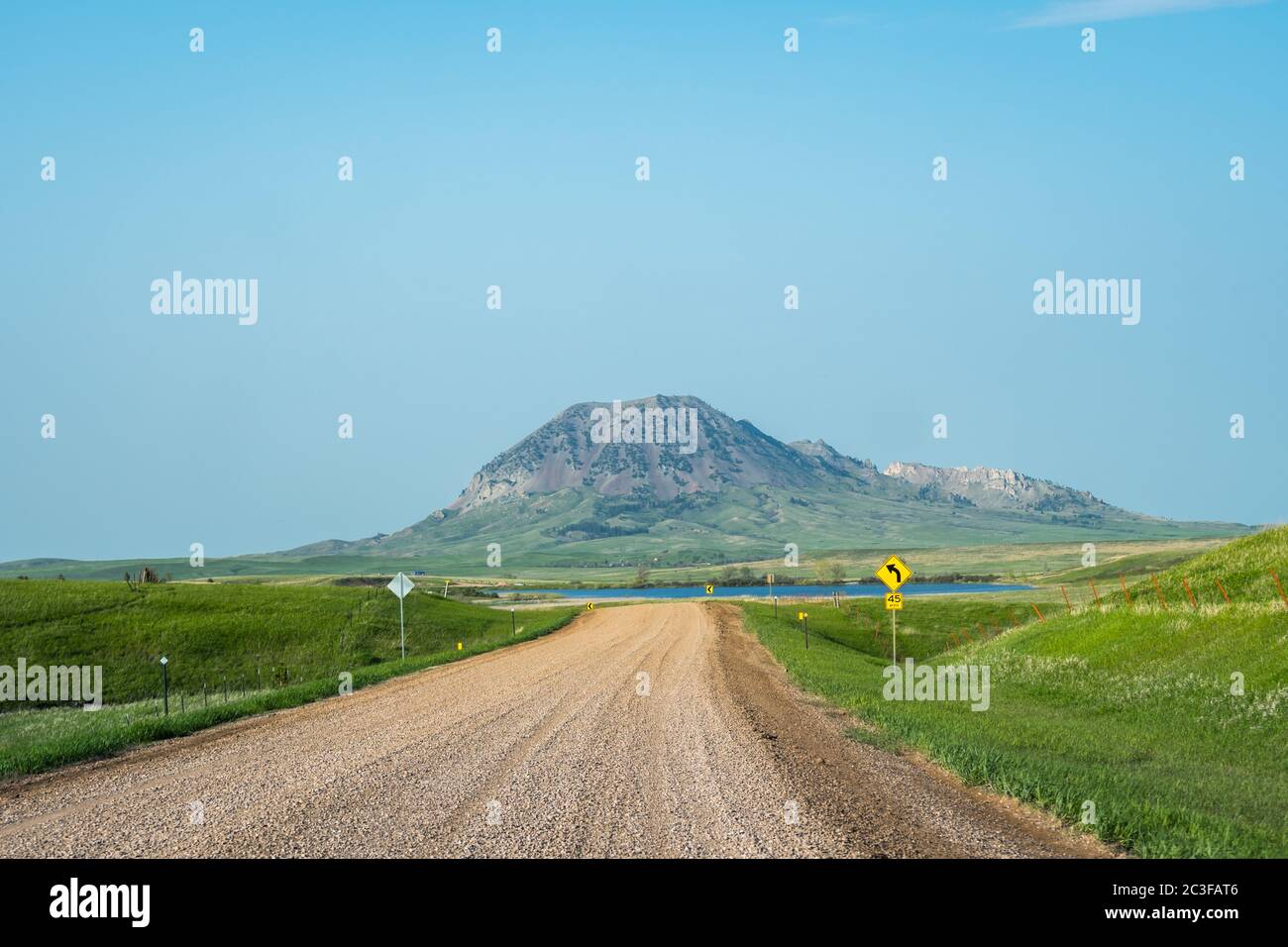 A lungo lungo la strada del Bear Butte state Park, South Dakota Foto Stock