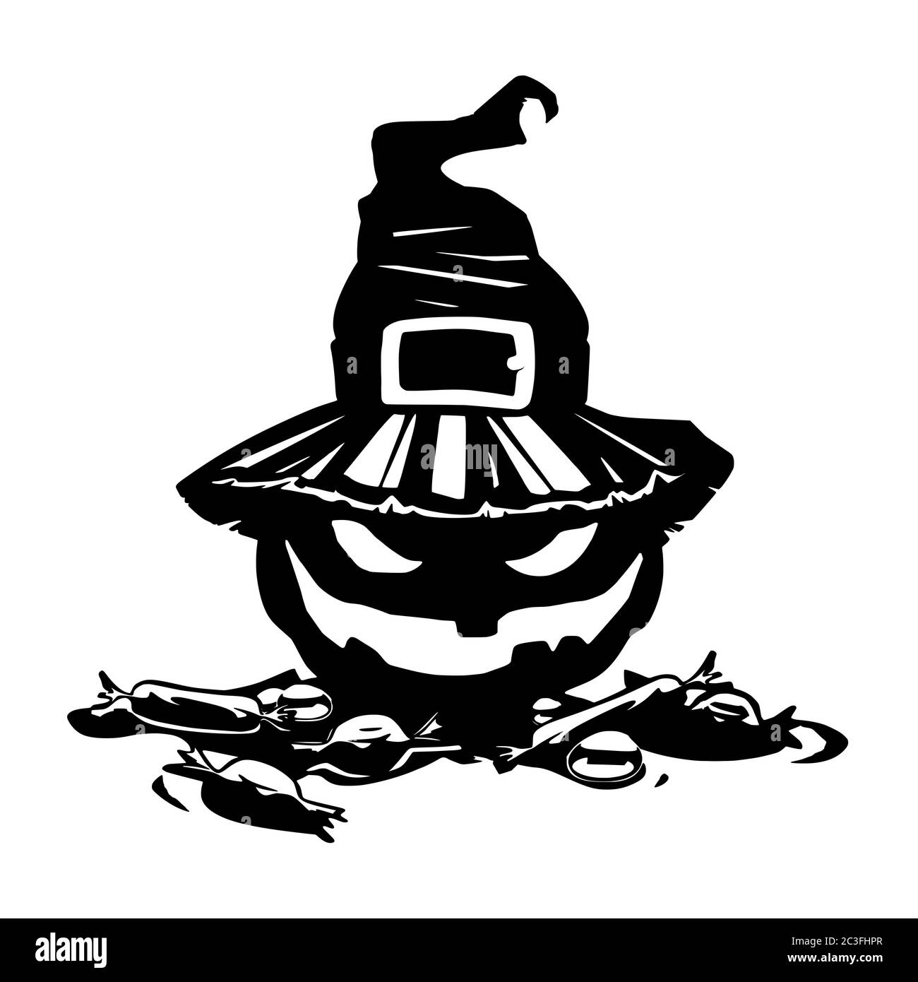 Halloween zucca male ridendo Foto Stock