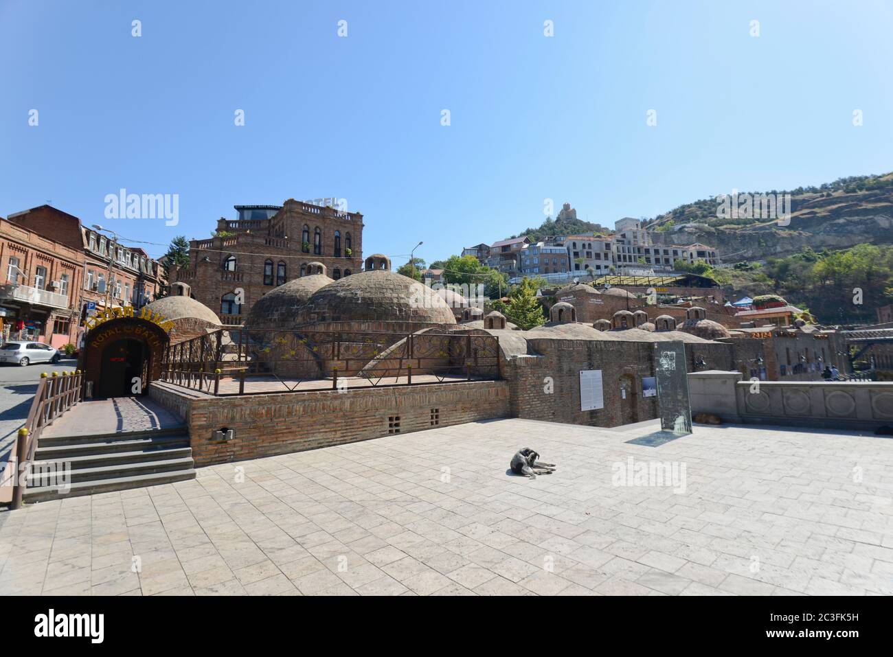 Tbilisi: Hammam e bagni turchi nel quartiere Abanotubani della città vecchia, Repubblica di Georgia Foto Stock