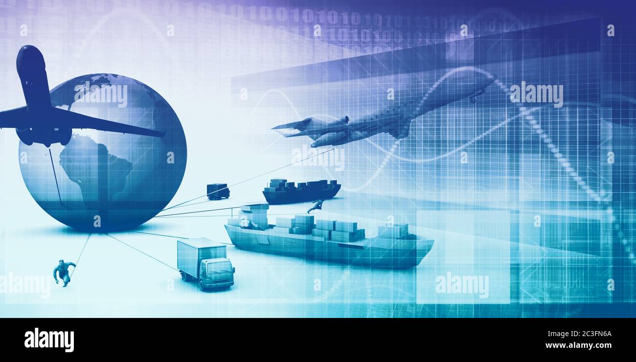 Supply Chain Analytics Software Company Come Concetto Foto Stock