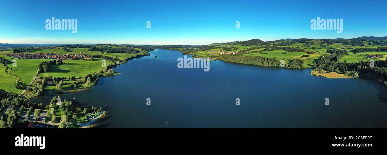 Il Rottachsee vicino Sulzberg è un serbatoio Foto Stock