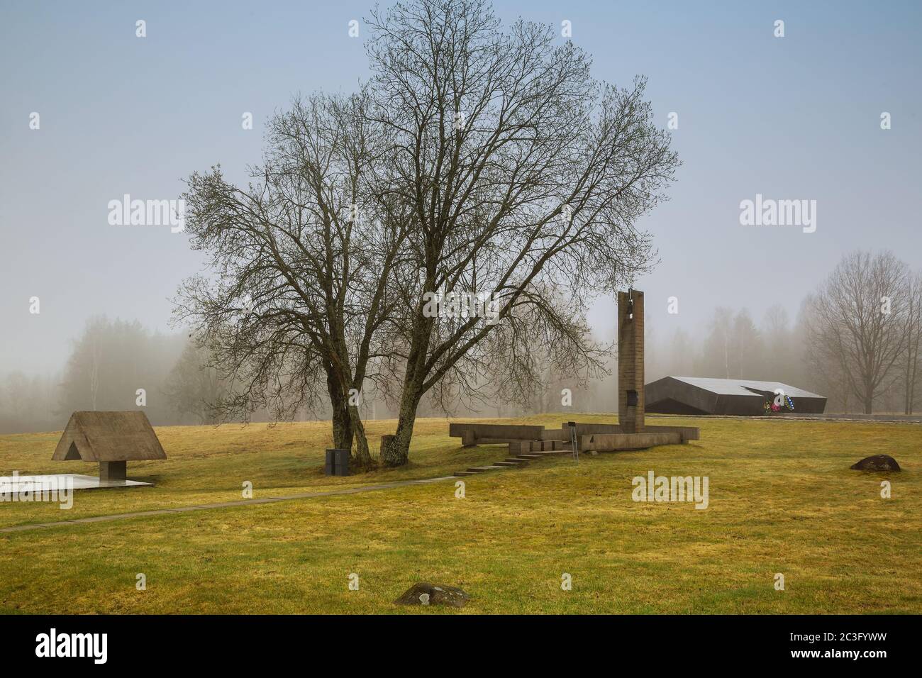 Il complesso memoriale Khatyn, Bielorussia Foto Stock