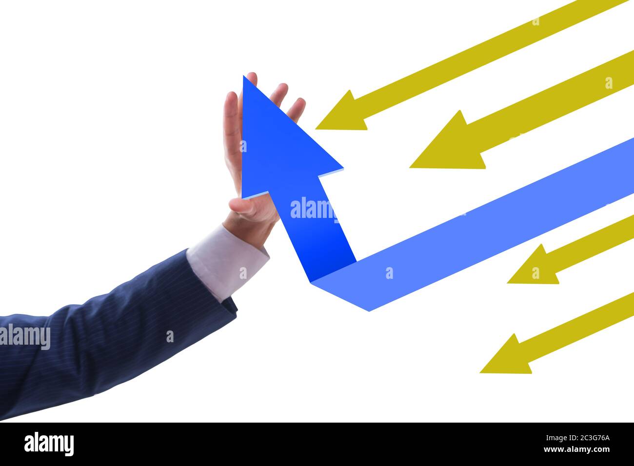 Concetto di ripresa economica con grafici a linee Foto Stock