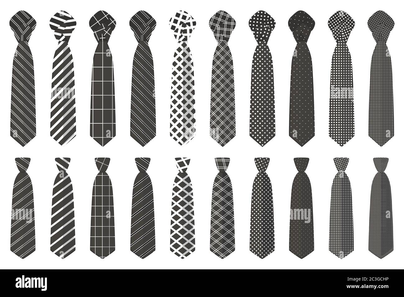 disegno cravatta - 7 Illustrazione sul tema grande impostare vincoli diversi tipi, cravatte a varie dimensioni. Cravatta disegno consistente raccolta di indumenti di materie tessili cravatta per celebrati Immagine e Vettoriale - Alamy
