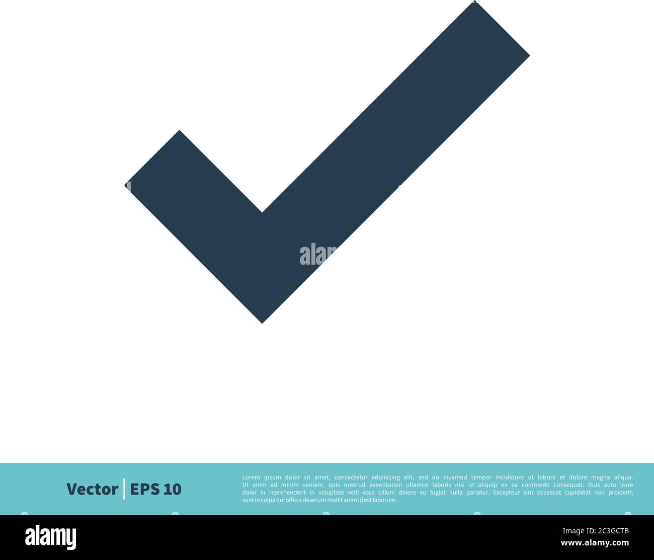 Disegno di illustrazione del modello di logo vettoriale con un semplice segno di spunta. EPS vettoriale 10. Illustrazione Vettoriale