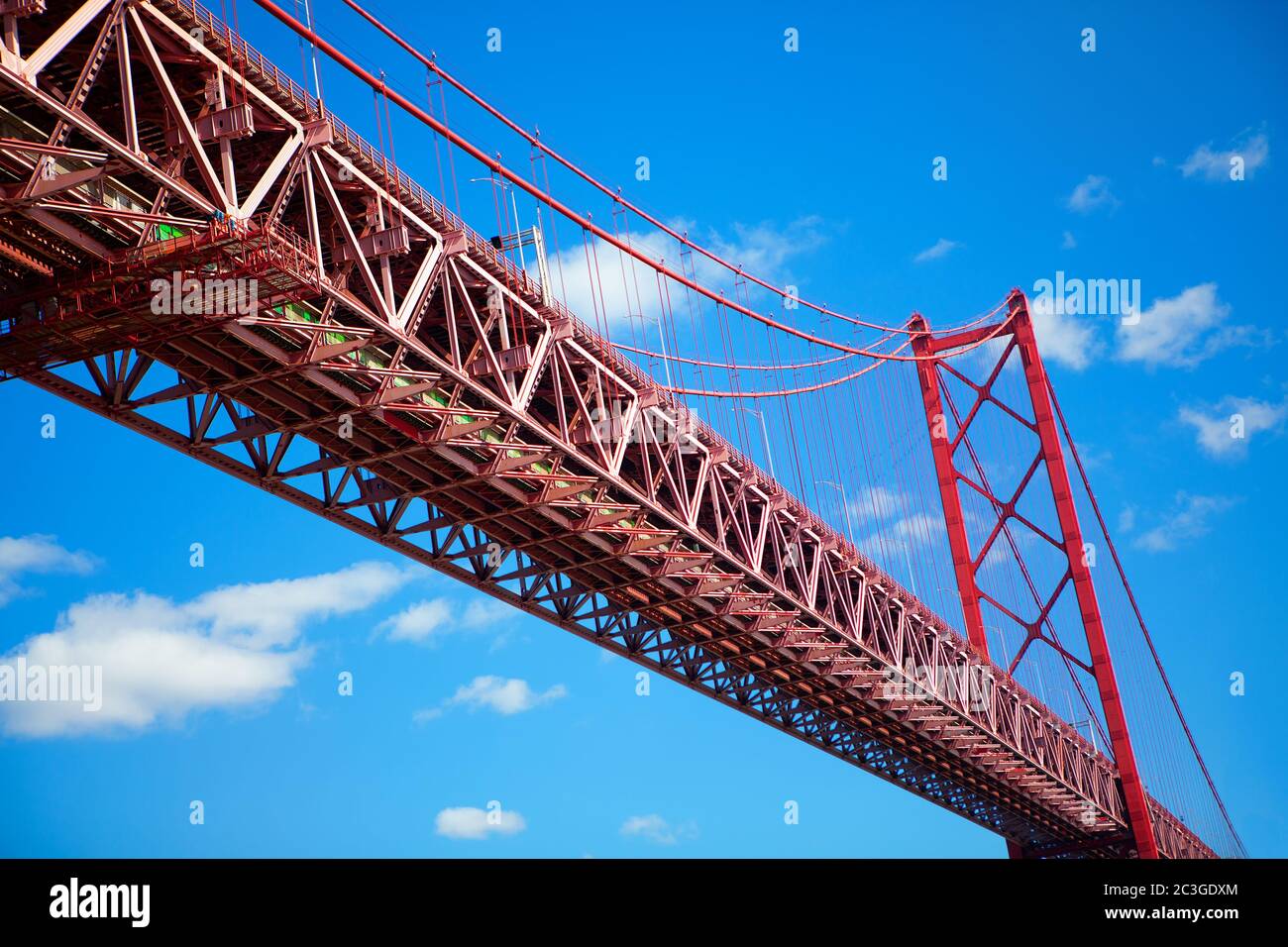 Ponte Rosso , Ponte 25 de Abril a Lisbona Foto Stock