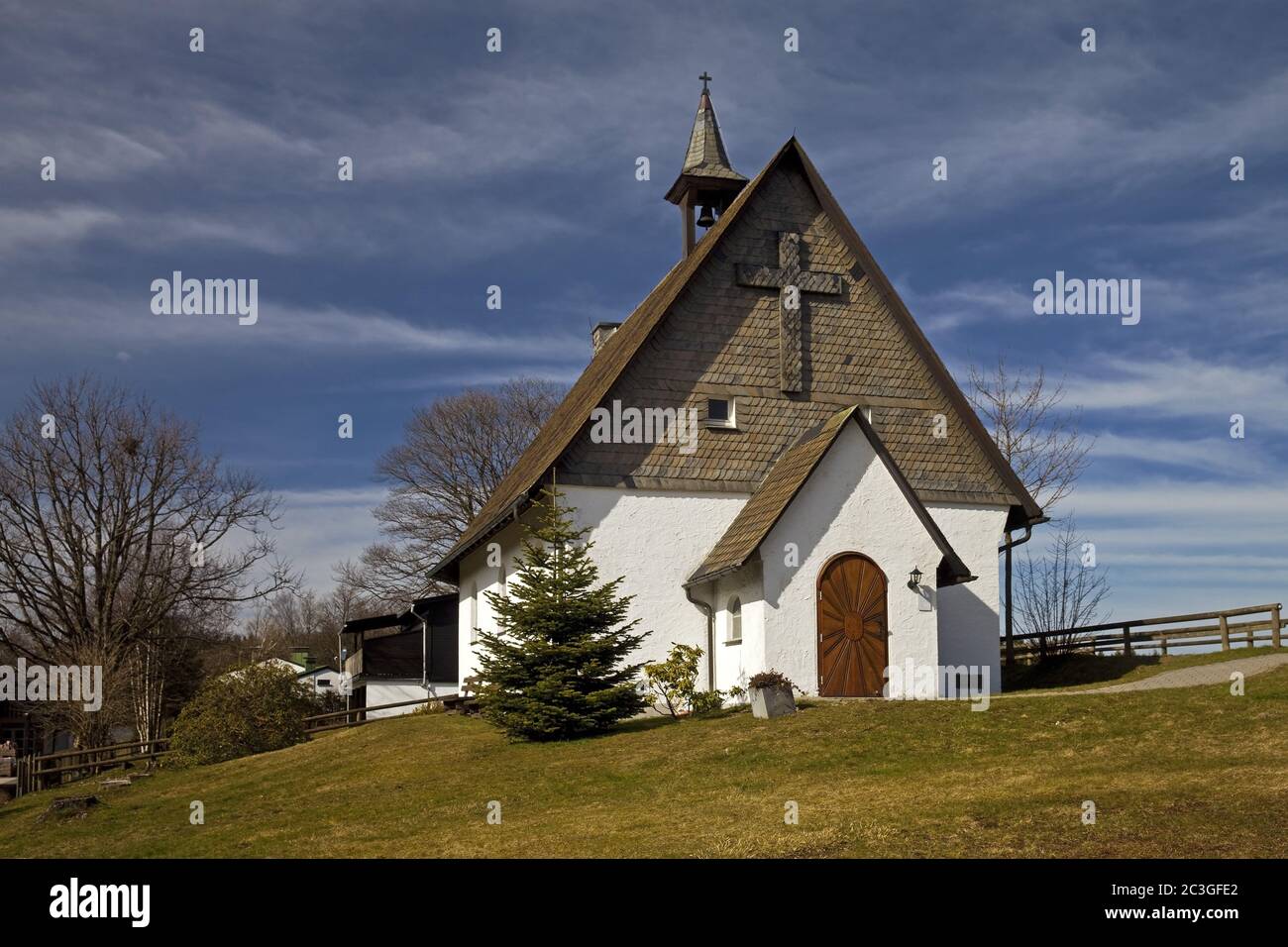 Cappella Schanze, San Bonifazio, Schmallenberg, Sauerland, Nord Reno-Westfalia, Germania, Europa Foto Stock