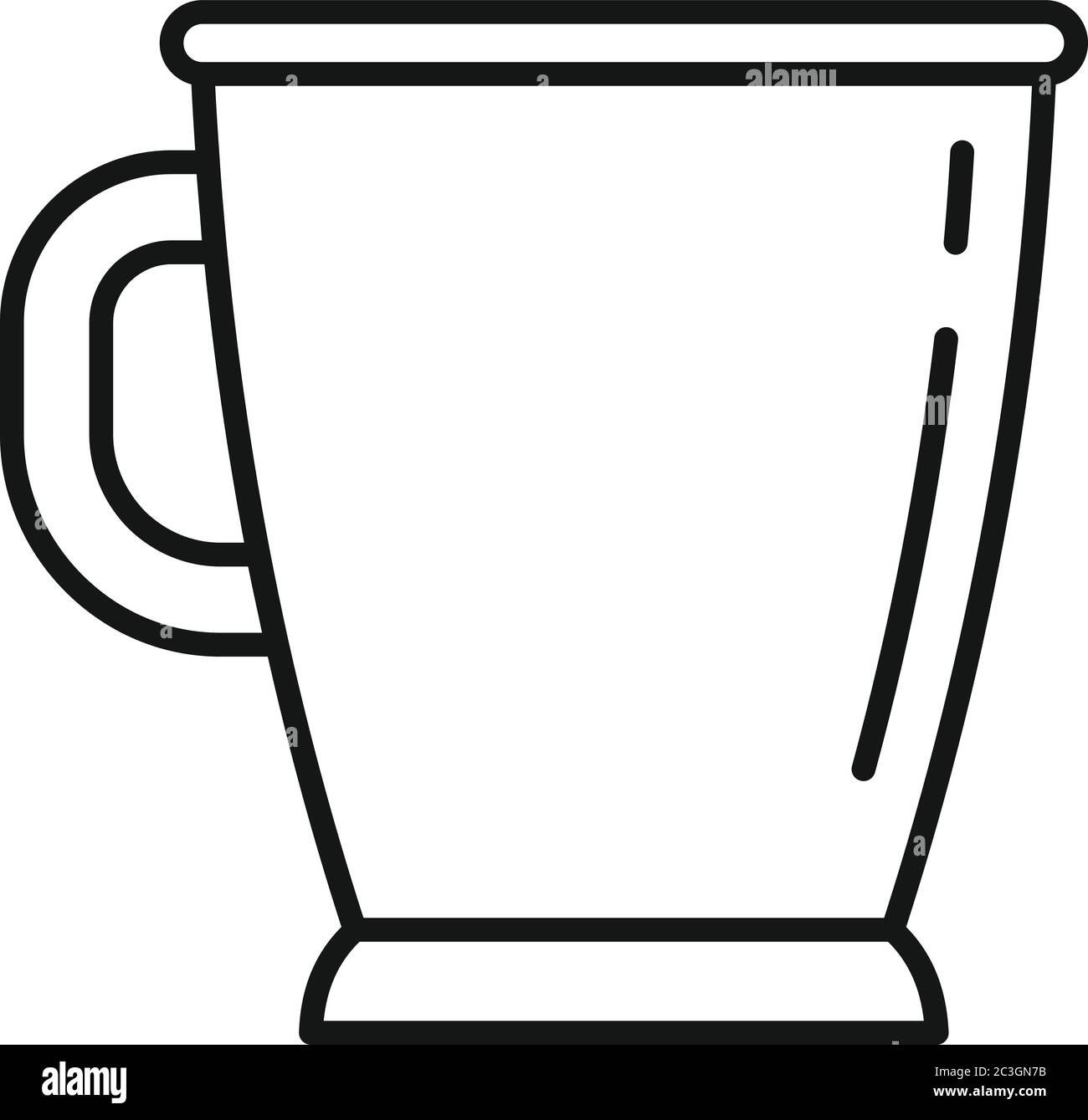 Icona di tazza messicana fatta a mano. Profilo messicano tazza artigianale vettore icona per web design isolato su sfondo bianco Illustrazione Vettoriale