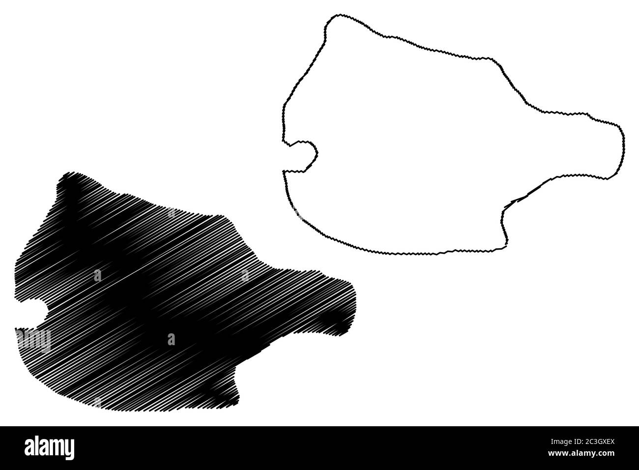 Herat City (Repubblica Islamica dell'Afghanistan) mappa vettoriale illustrazione, schizzo di ciottoli Città di Herat mappa Illustrazione Vettoriale