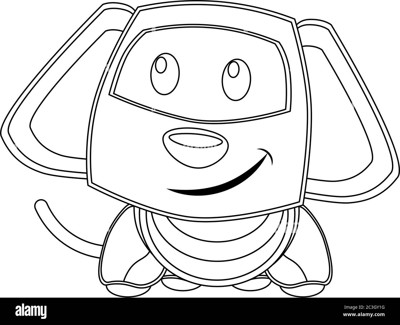 Pagine da colorare per cani robot. Illustrazione vettoriale sul tema della  creatività e del tempo libero per bambini e adulti Immagine e Vettoriale -  Alamy