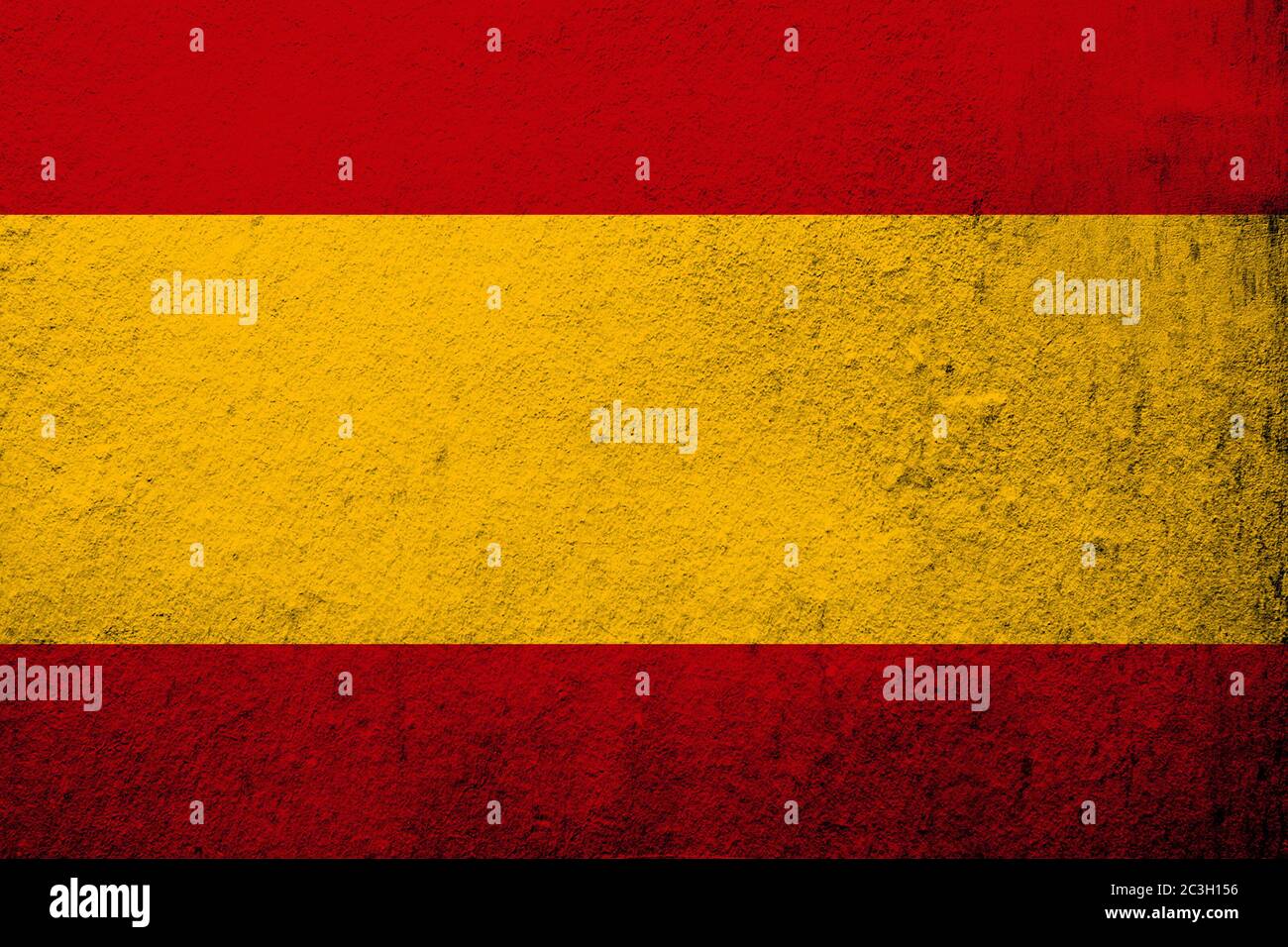 Regno di Spagna Bandiera Nazionale la Rojigualda. Grunge sfondo Foto Stock